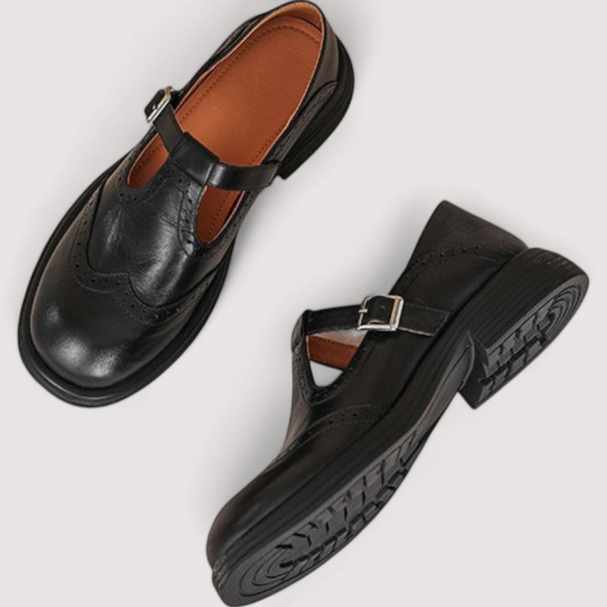 DELACROIX | Florence Women's Mary Jane Richelieu with Strap
