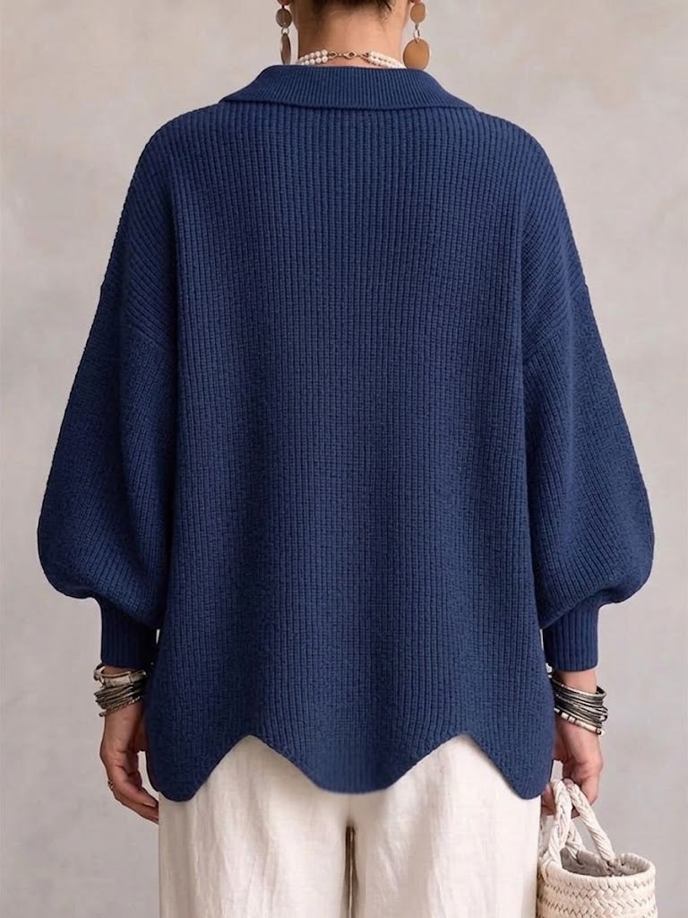 DELACROIX | Gilet Oversize Femme Manon avec Boutons Dorés